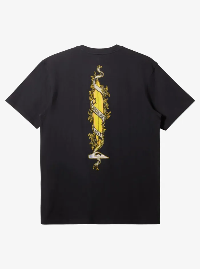 Quiksilver Step Up TShirt Black Mens Tees Quiksilver Step Up TShirt Black Mens Tees