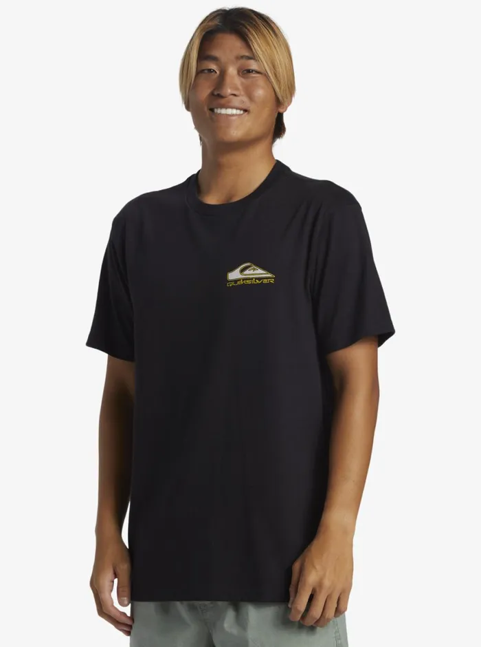 Quiksilver Step Up TShirt Black Mens Tees Quiksilver Step Up TShirt Black Mens Tees