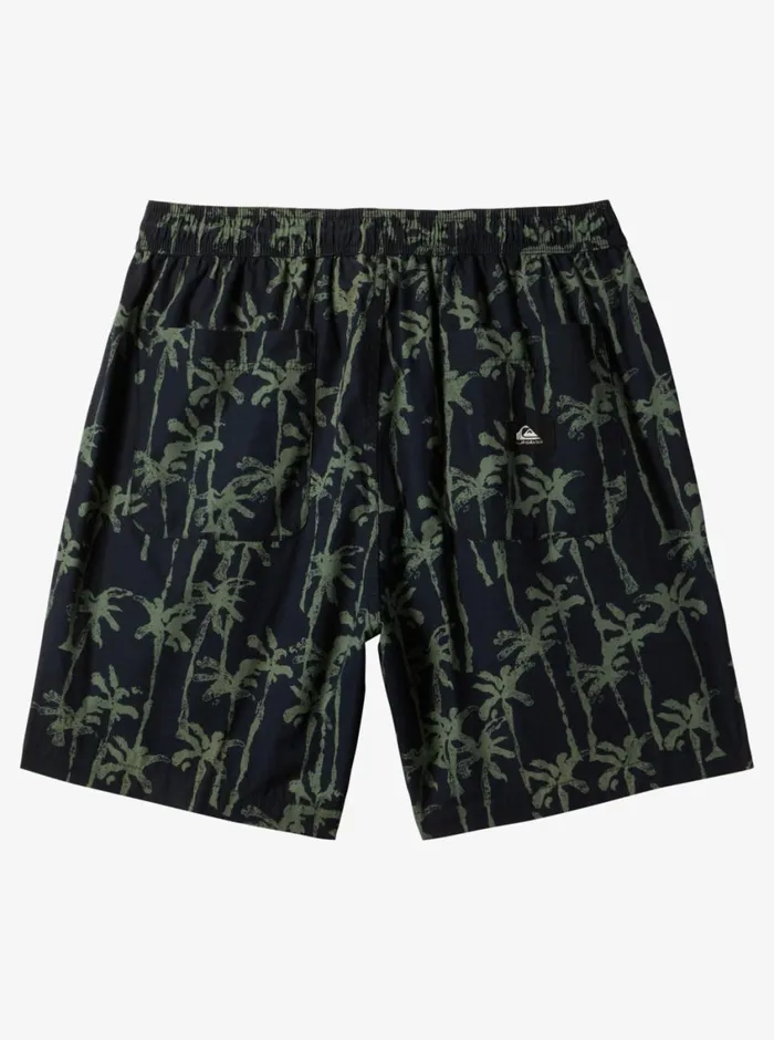 Quiksilver Taxer Print Elastic Waist Shorts Laurel Wreath Painted Palms Mens Shorts and Amphibians Quiksilver Taxer Print Elastic Waist Shorts Laurel Wreath Painted Palms Mens Shorts and Amphibians