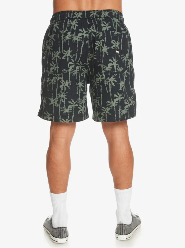Quiksilver Taxer Print Elastic Waist Shorts Laurel Wreath Painted Palms Mens Shorts and Amphibians Quiksilver Taxer Print Elastic Waist Shorts Laurel Wreath Painted Palms Mens Shorts and Amphibians