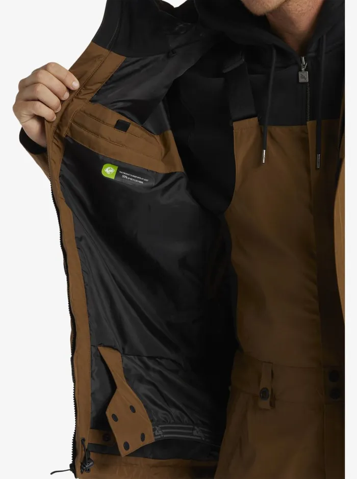 Quiksilver X Saturdays NYC Technical Snow Jacket Sepia Mens Snow Jackets Quiksilver X Saturdays NYC Technical Snow Jacket Sepia Mens Snow Jackets