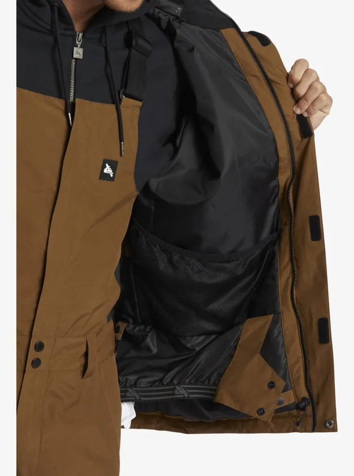 Quiksilver X Saturdays NYC Technical Snow Jacket Sepia Mens Snow Jackets Quiksilver X Saturdays NYC Technical Snow Jacket Sepia Mens Snow Jackets