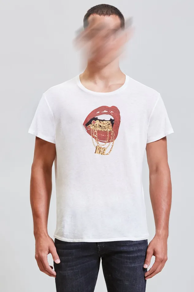 R13 TShirts Men R13 Bling Boy TShirt 8211 Ecru