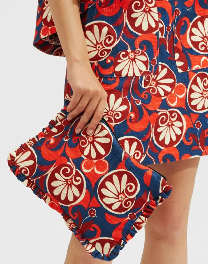 Ready To Wear Bags and Pochettes La Double J Hand Pochette Moonflower Navy Ready To Wear Bags and Pochettes La Double J Hand Pochette Moonflower Navy