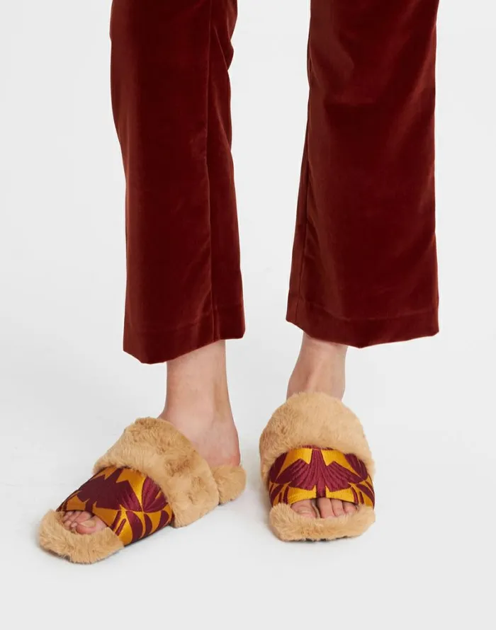 Ready To Wear Shoes La Double J Winter Slides Papyrus Gold Ready To Wear Shoes La Double J Winter Slides Papyrus Gold