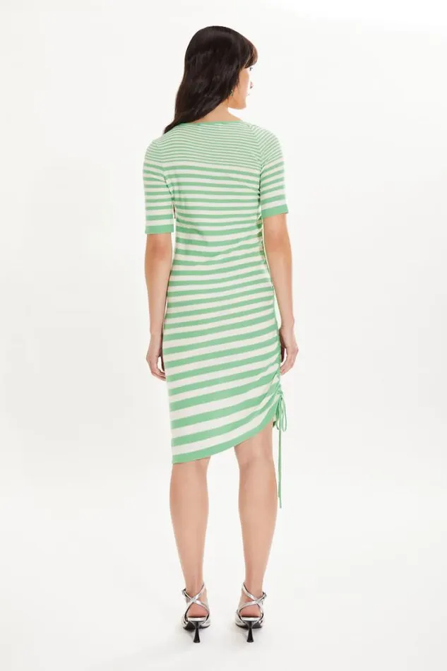 Readytowear Short Dresses Sonia Rykiel Striped Shortsleeved Mini Dress With Asymmetric Collar
