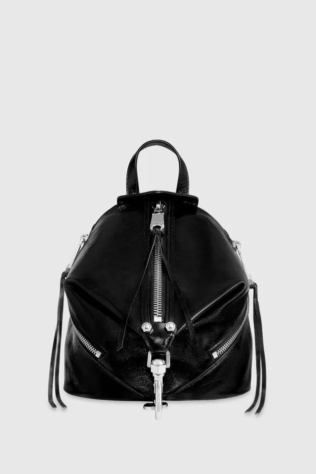 Rebecca Minkoff Backpacks Julian Zipped Medium Backpack Blacksilver 8211 Handbags Rebecca Minkoff Backpacks Julian Zipped Medium Backpack Blacksilver 8211 Handbags