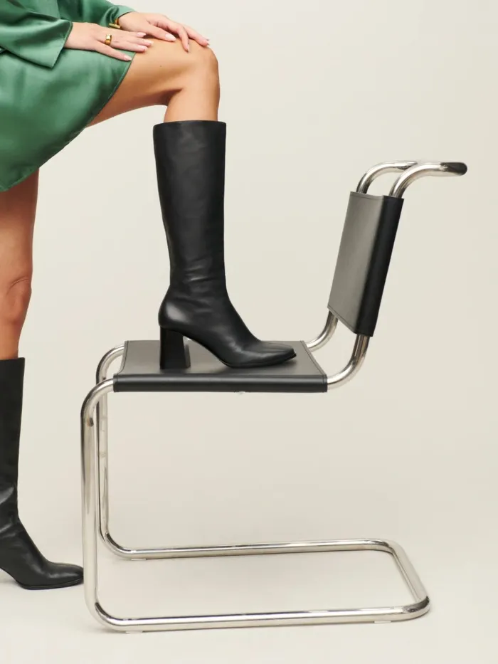 Reformation Boots Nylah Nappa Knee Boot Black 8211 Women