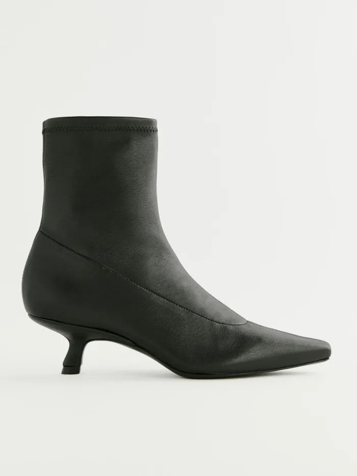 Reformation Boots Onya Ankle Boot Black Stretch Leather 8211 Women