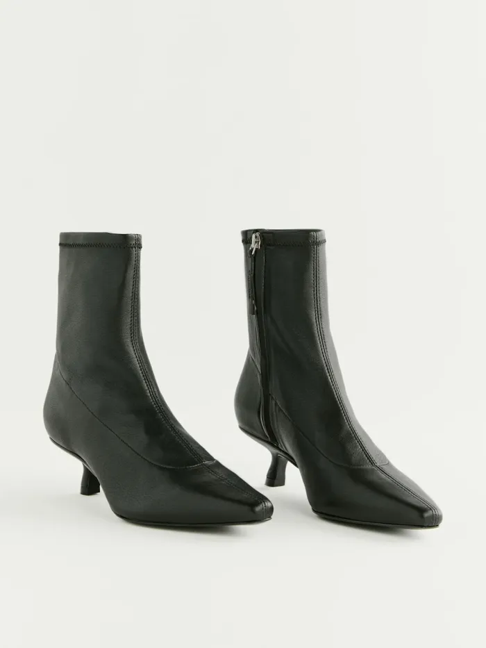 Reformation Boots Onya Ankle Boot Black Stretch Leather 8211 Women