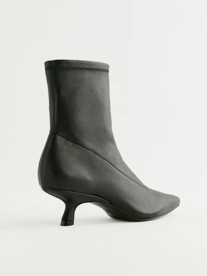 Reformation Boots Onya Ankle Boot Black Stretch Leather 8211 Women