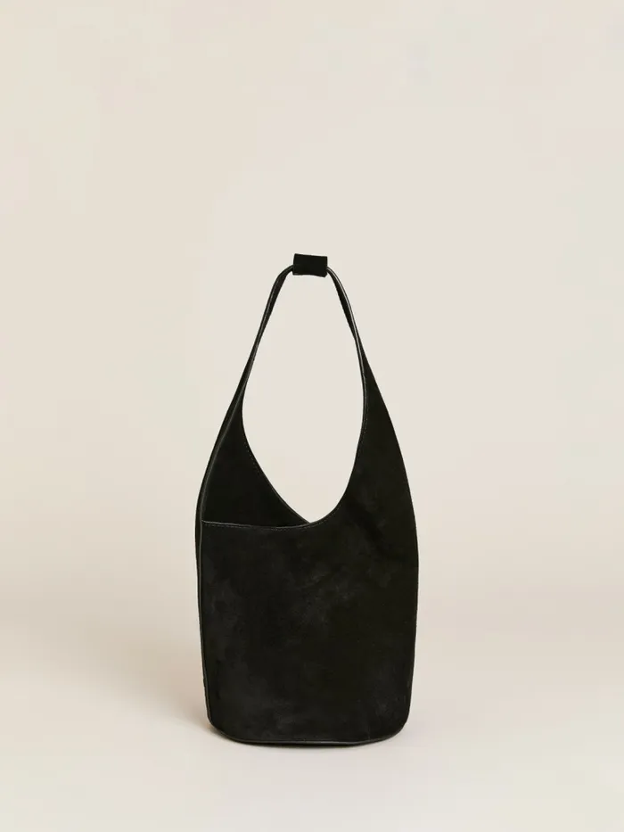 Reformation Bucket Bags Small Silvana Bucket Bag Black Suede 8211 Women