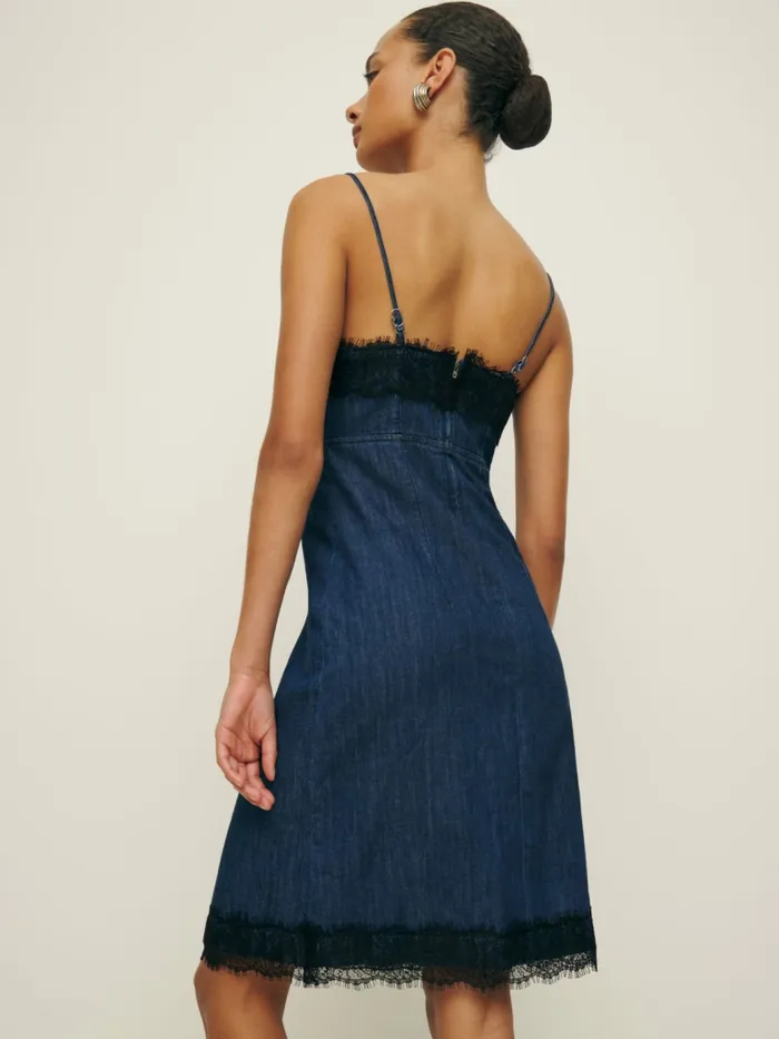 Reformation Dresses Athena Denim Midi Dress Austin 8211 Women