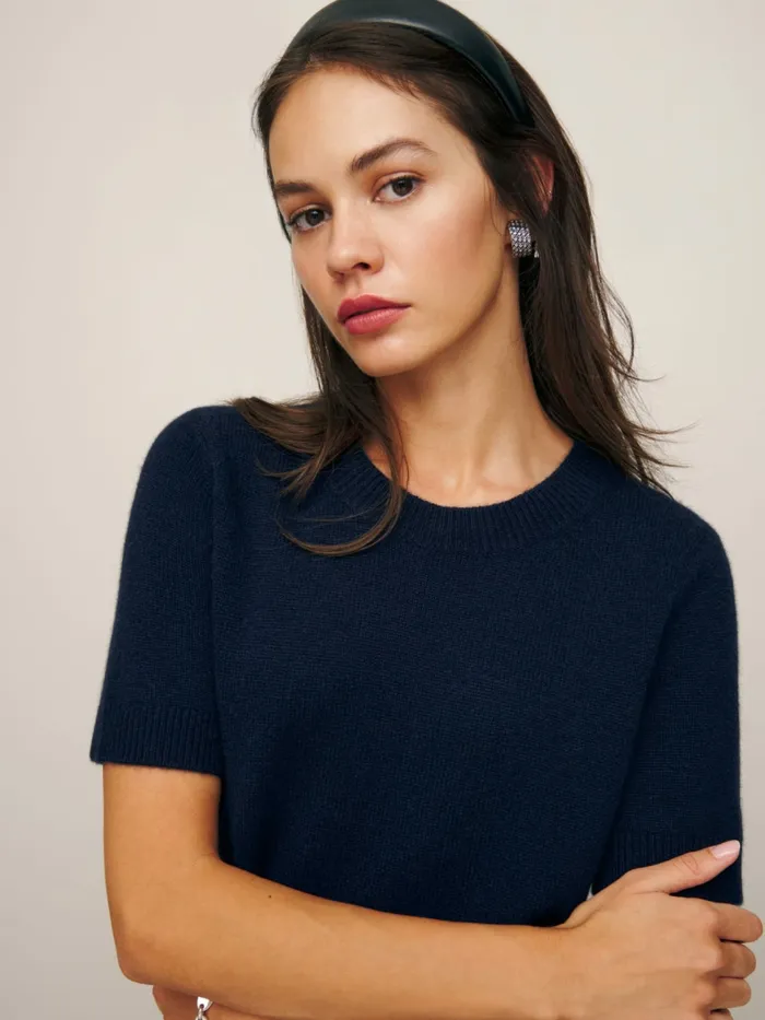 Reformation Dresses Bell Cashmere Mini Dress Navy 8211 Women