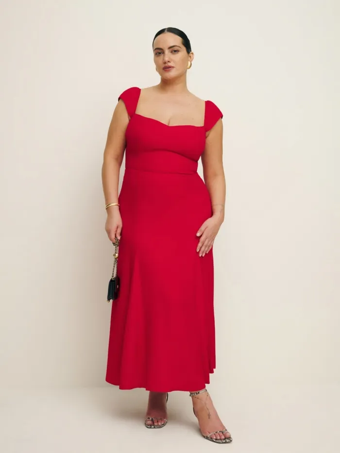 Reformation Dresses Bryson Dress Es Cherry 8211 Women