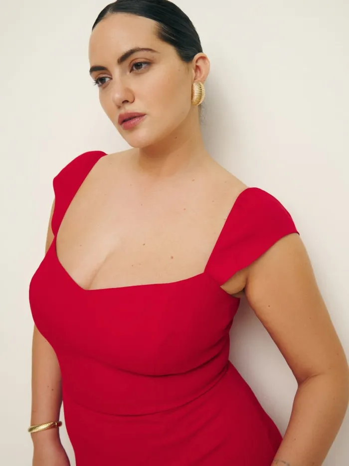 Reformation Dresses Bryson Dress Es Cherry 8211 Women Reformation Dresses Bryson Dress Es Cherry 8211 Women