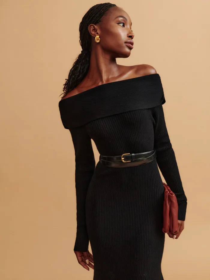 Reformation Dresses Edith Cashmere Dress Black 8211 Women