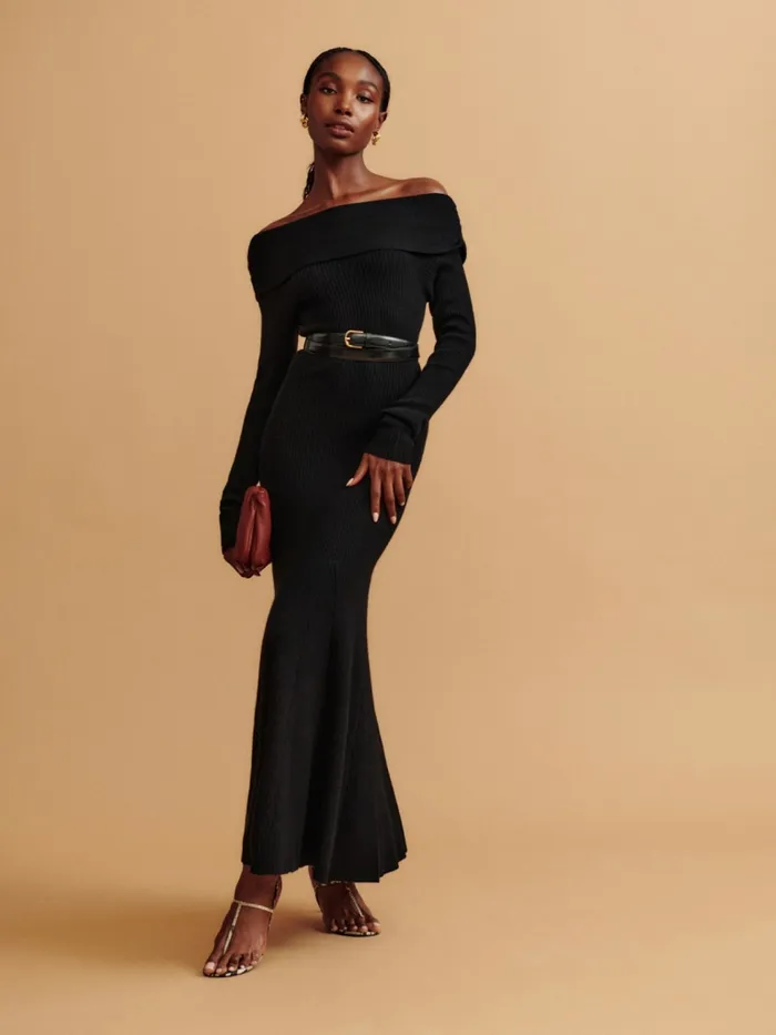 Reformation Dresses Edith Cashmere Dress Black 8211 Women