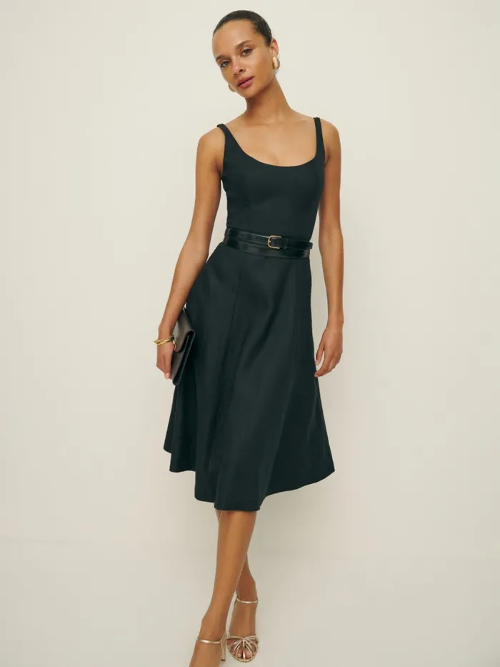 Reformation Dresses Magnolia Linen Dress Black 8211 Women Reformation Dresses Magnolia Linen Dress Black 8211 Women