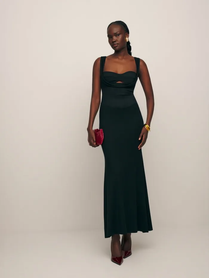 Reformation Dresses Malia Knit Dress Black 8211 Women