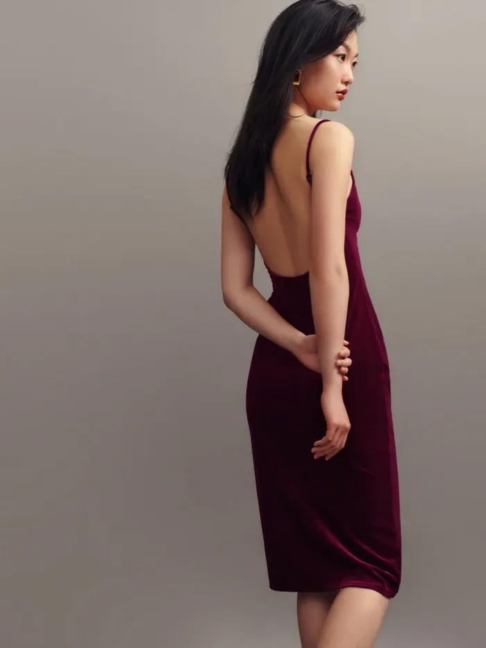 Reformation Dresses Merel Velvet Dress Chianti Velvet 8211 Women Reformation Dresses Merel Velvet Dress Chianti Velvet 8211 Women