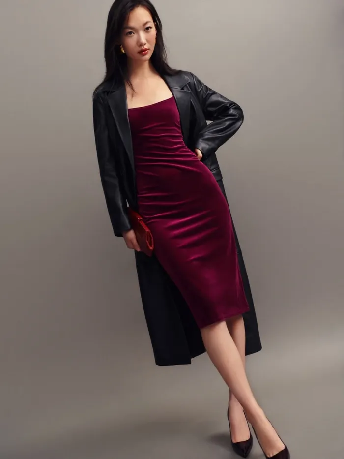 Reformation Dresses Merel Velvet Dress Chianti Velvet 8211 Women Reformation Dresses Merel Velvet Dress Chianti Velvet 8211 Women
