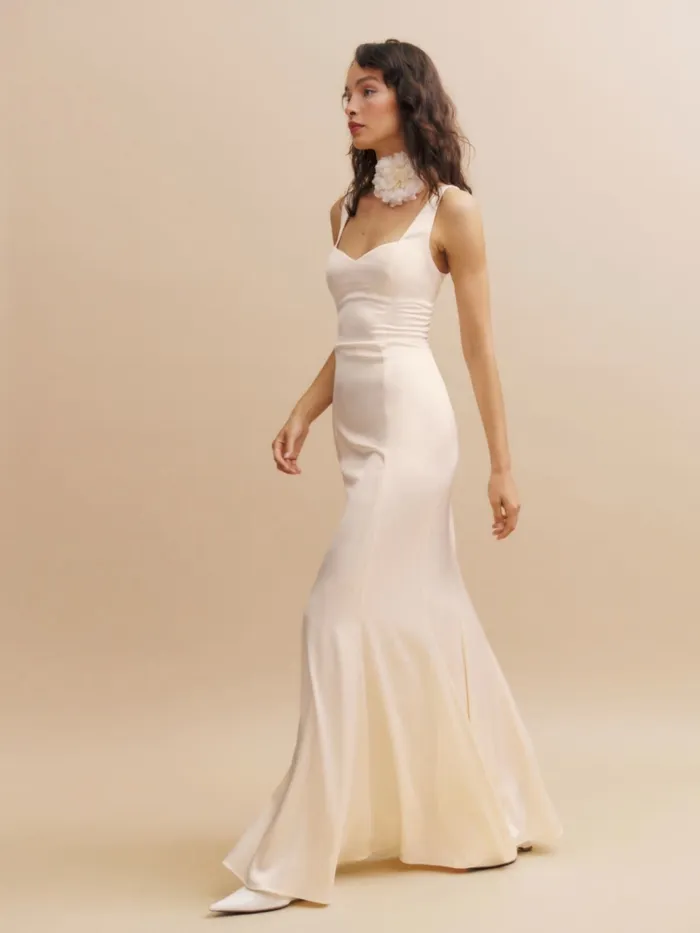Reformation Dresses Payton Satin Dress Fior Di Latte 8211 Women