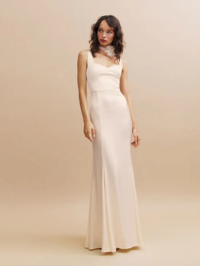 Reformation Dresses Payton Satin Dress Fior Di Latte 8211 Women Reformation Dresses Payton Satin Dress Fior Di Latte 8211 Women