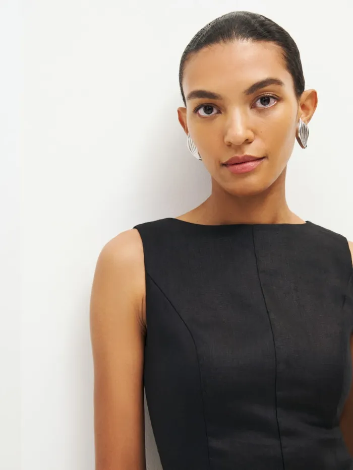 Reformation Dresses Petites Citron Linen Dress Black 8211 Women Reformation Dresses Petites Citron Linen Dress Black 8211 Women