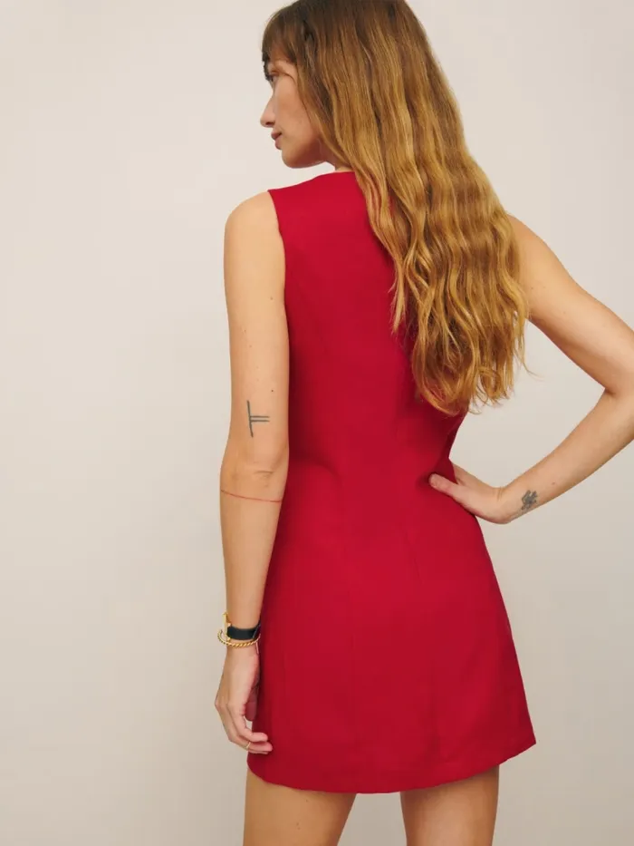 Reformation Dresses Petites Citron Linen Dress Cherry 8211 Women Reformation Dresses Petites Citron Linen Dress Cherry 8211 Women
