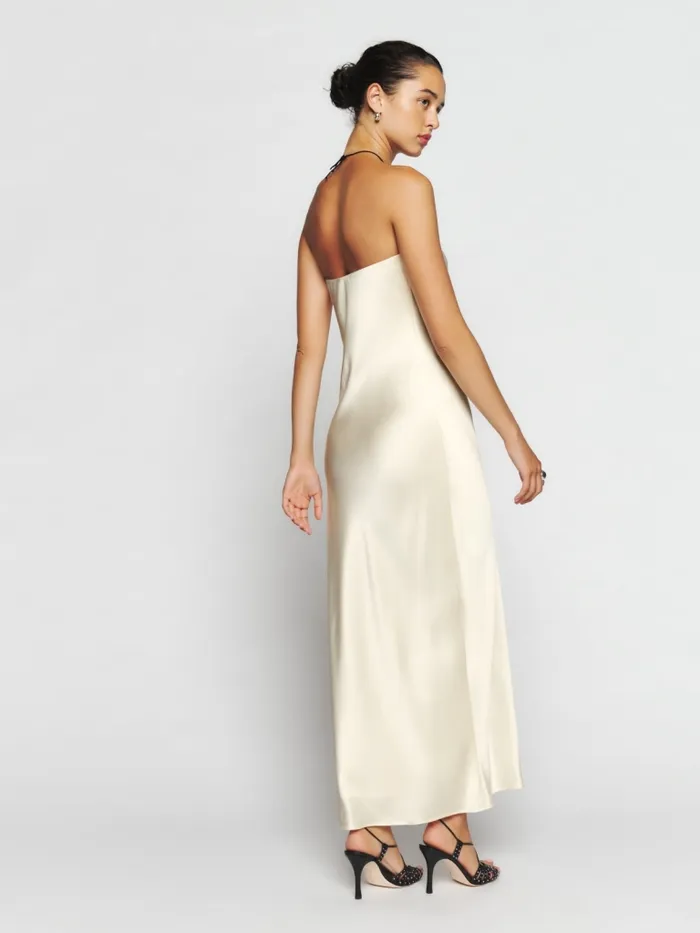 Reformation Dresses Petites Joana Silk Dress Fior Di Latte 8211 Women Reformation Dresses Petites Joana Silk Dress Fior Di Latte 8211 Women