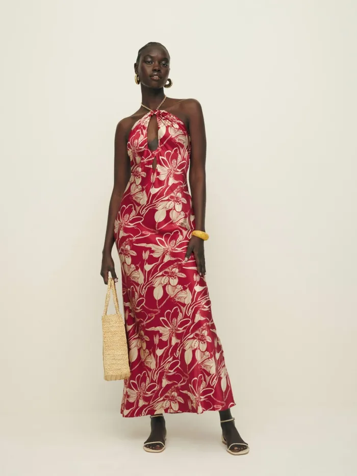 Reformation Dresses Petites Yesenia Silk Dress Las Dalias 8211 Women Reformation Dresses Petites Yesenia Silk Dress Las Dalias 8211 Women