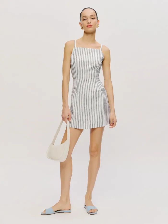 Reformation Dresses Phillipa Linen Dress Antibes Stripe 8211 Women Reformation Dresses Phillipa Linen Dress Antibes Stripe 8211 Women