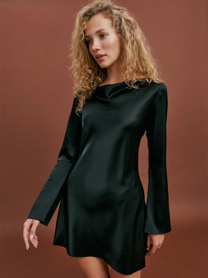 Reformation Dresses Pike Satin Dress Black 8211 Women Reformation Dresses Pike Satin Dress Black 8211 Women