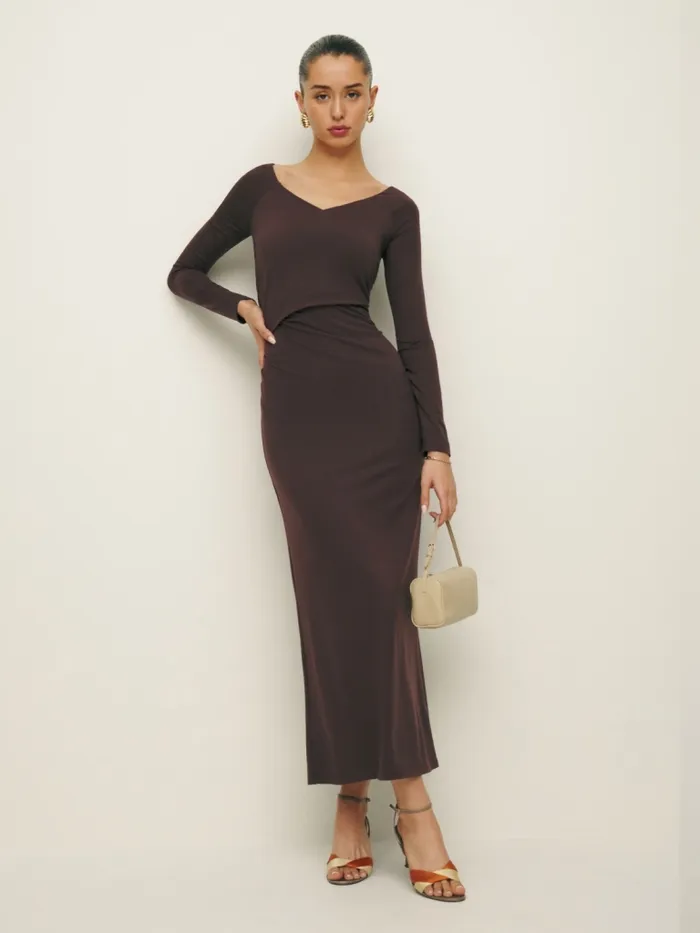 Reformation Dresses Santana Knit Dress Mole 8211 Women