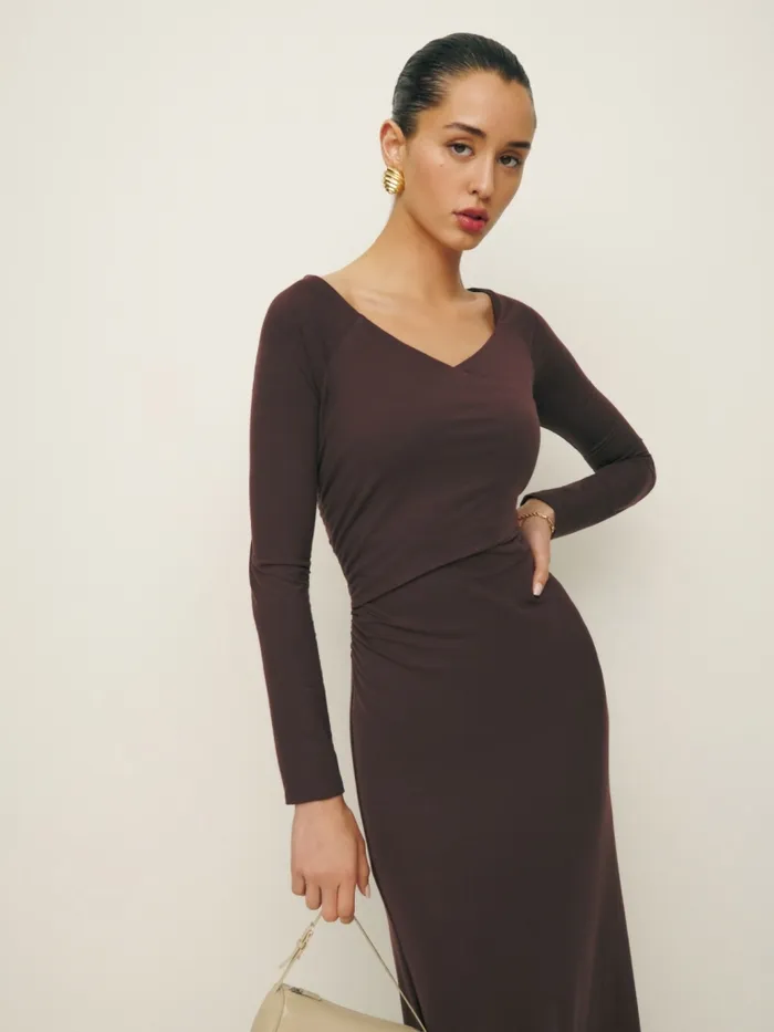 Reformation Dresses Santana Knit Dress Mole 8211 Women Reformation Dresses Santana Knit Dress Mole 8211 Women
