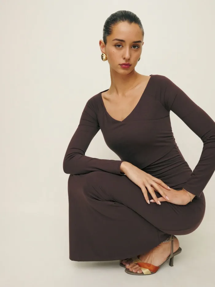 Reformation Dresses Santana Knit Dress Mole 8211 Women Reformation Dresses Santana Knit Dress Mole 8211 Women
