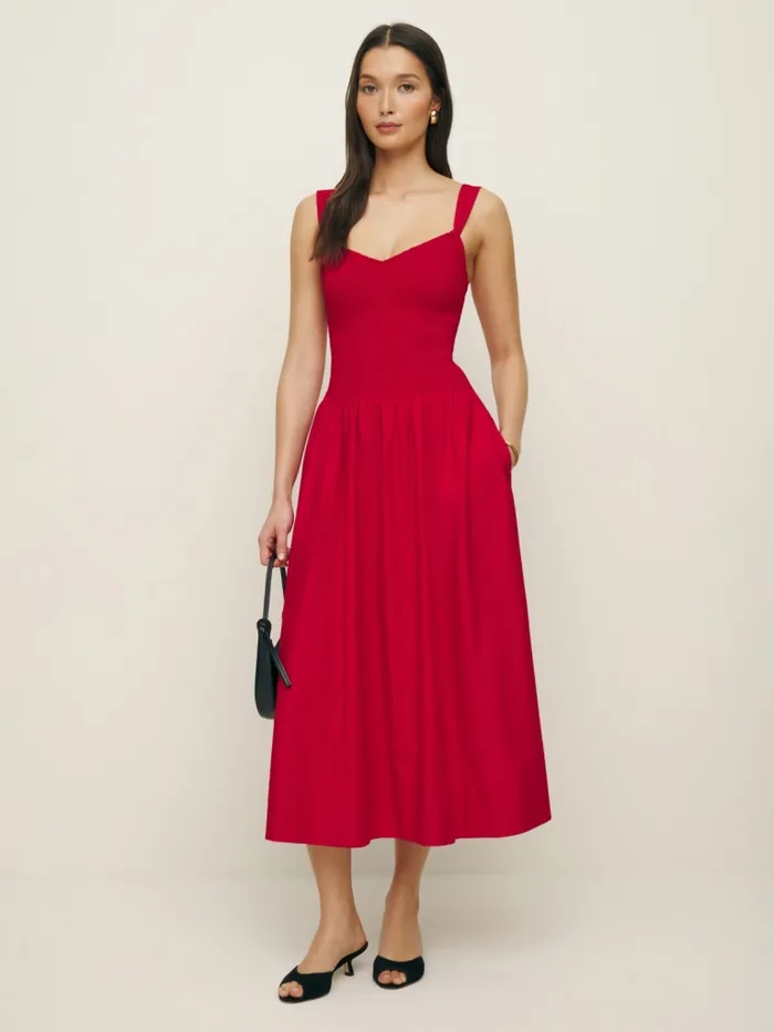Reformation Dresses Sariah Dress Cherry 8211 Women