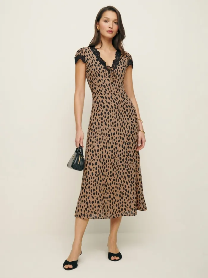 Reformation Dresses Tiffie Dress Bobcat 8211 Women Reformation Dresses Tiffie Dress Bobcat 8211 Women
