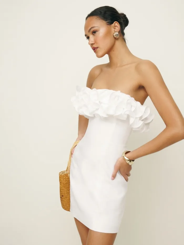 Reformation Dresses Tracy Linen Dress White 8211 Women