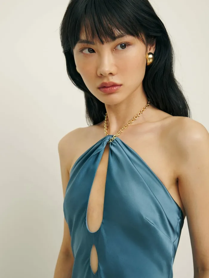 Reformation Dresses Yesenia Silk Dress Waves 8211 Women