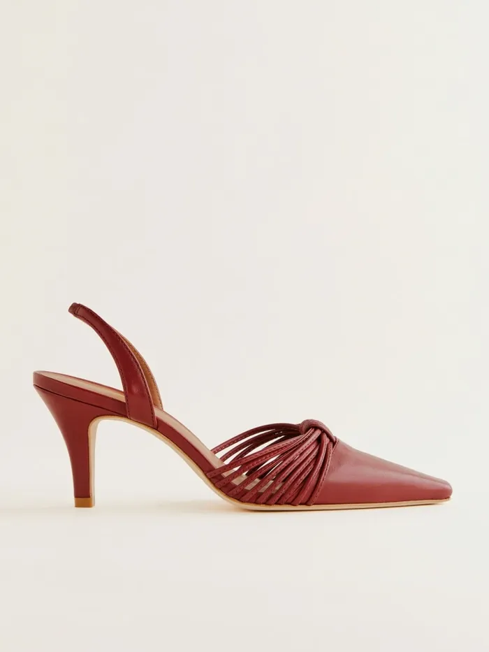 Reformation Heels Natanya Pump Brick Red Leather 8211 Women Reformation Heels Natanya Pump Brick Red Leather 8211 Women