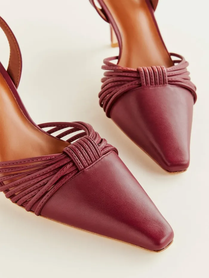 Reformation Heels Natanya Pump Brick Red Leather 8211 Women Reformation Heels Natanya Pump Brick Red Leather 8211 Women