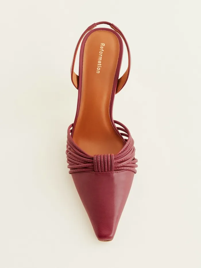Reformation Heels Natanya Pump Brick Red Leather 8211 Women Reformation Heels Natanya Pump Brick Red Leather 8211 Women