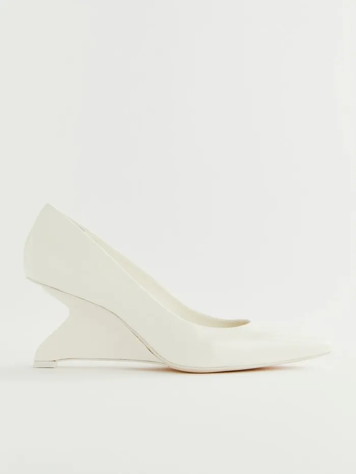 Reformation Heels Willa Pump White Patent 8211 Women