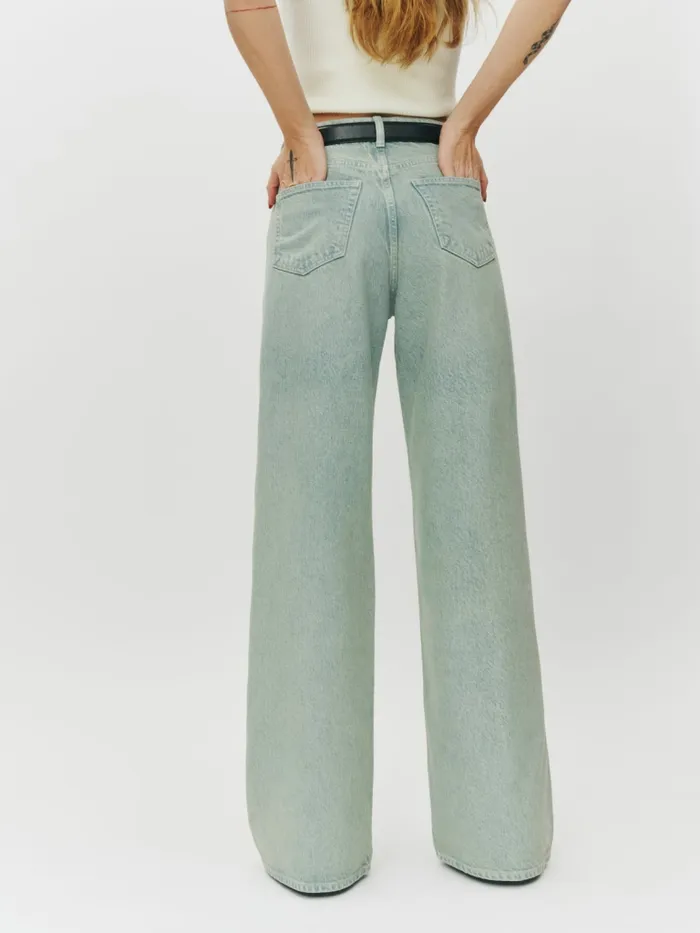 Reformation Jeans Cary High Rise Slouchy Wide Leg Jeans Sahara 8211 Women