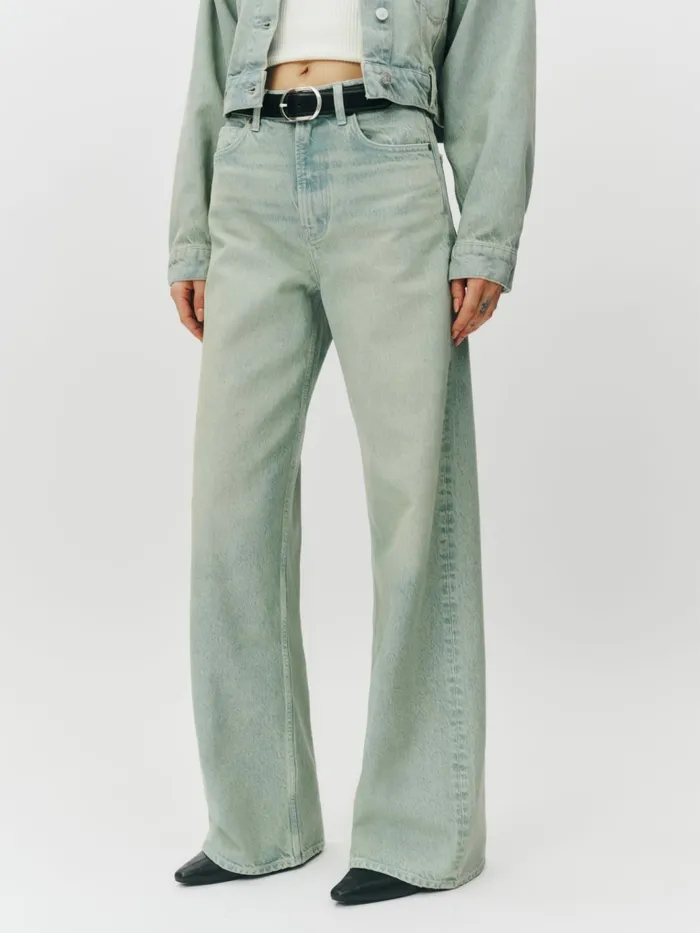 Reformation Jeans Cary High Rise Slouchy Wide Leg Jeans Sahara 8211 Women