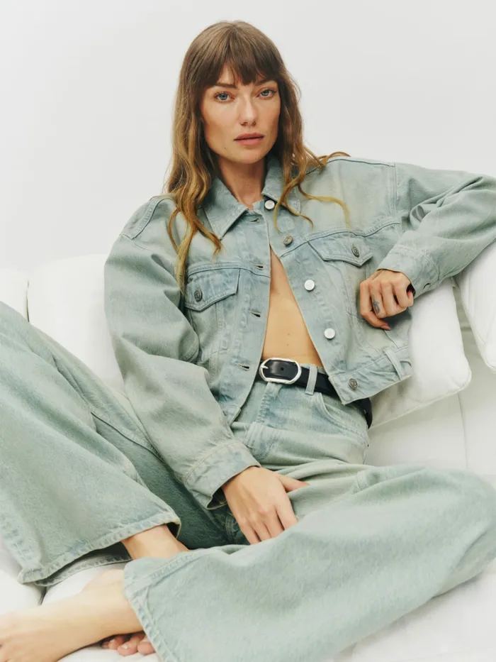 Reformation Jeans Cary High Rise Slouchy Wide Leg Jeans Sahara 8211 Women