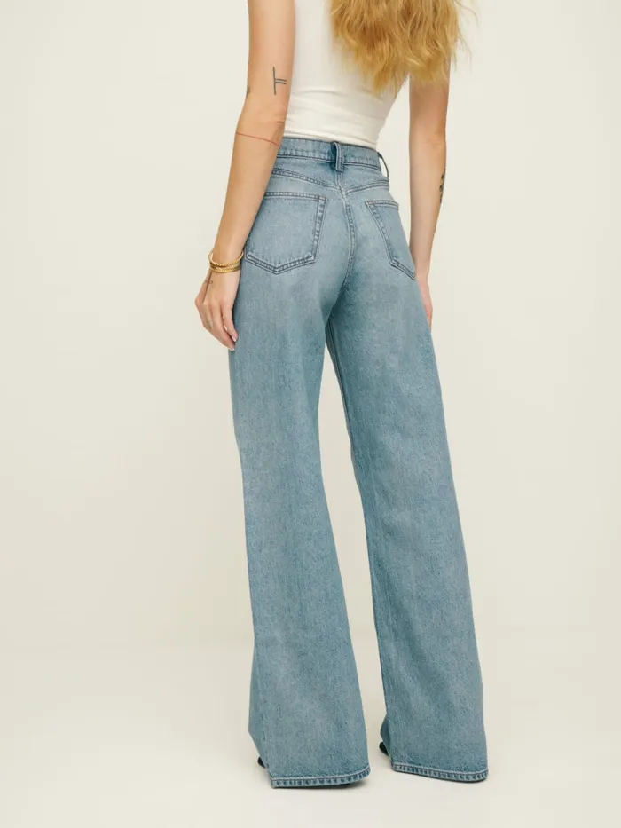Reformation Jeans Cary Stretch High Rise Slouchy Wide Leg Jeans Malta 8211 Women Reformation Jeans Cary Stretch High Rise Slouchy Wide Leg Jeans Malta 8211 Women
