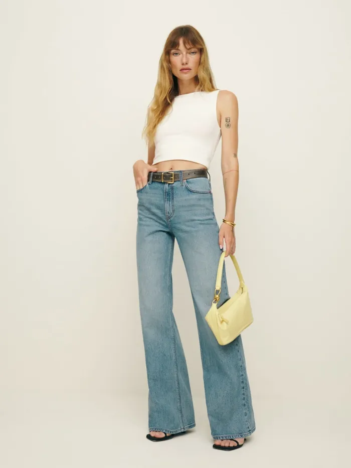 Reformation Jeans Cary Stretch High Rise Slouchy Wide Leg Jeans Malta 8211 Women Reformation Jeans Cary Stretch High Rise Slouchy Wide Leg Jeans Malta 8211 Women